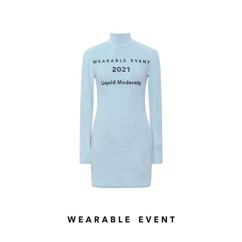 3折 WEARABLE EVENT 21秋冬 绒面logo短裙