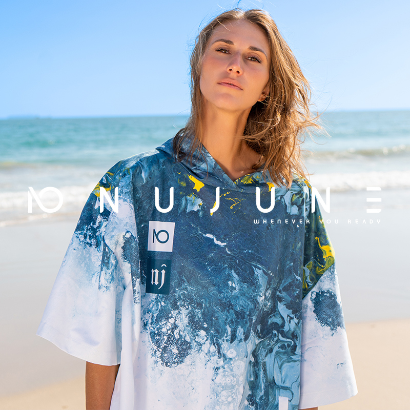 [Co-Branded Model] Nujune X Agnt Quick-Drying Beach Towel, Swimming Bathrobe, Changing Cloak, Diving Towel Clothing