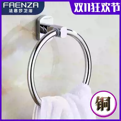 Faenza bathroom all copper towel ring round towel ring toilet shower room wall hanging towel rack