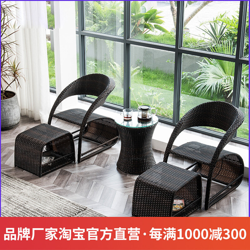 Brand Factory Direct Rattan Chair Three Sets Balcony Small Table And Chairs Home Patio Outdoor Table And Chairs Casual Five Pieces