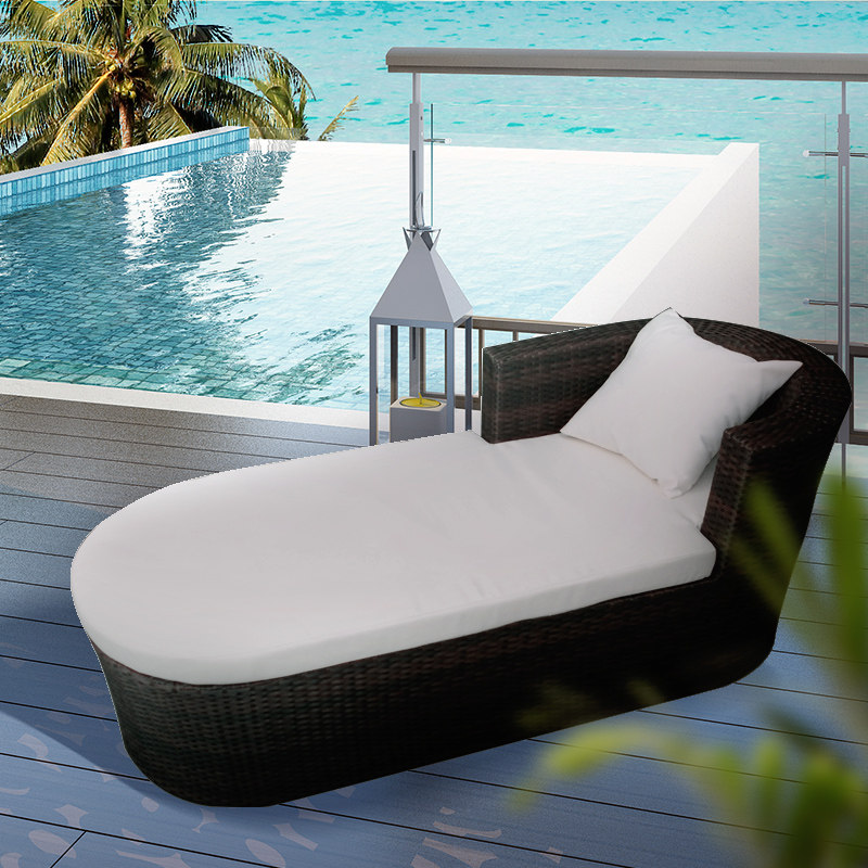 Building Dreams Home Outdoor Balcony Leisure Guido Lying Chair Outdoor Patio Terrace Rattan Rattan Sofa Bed Customize