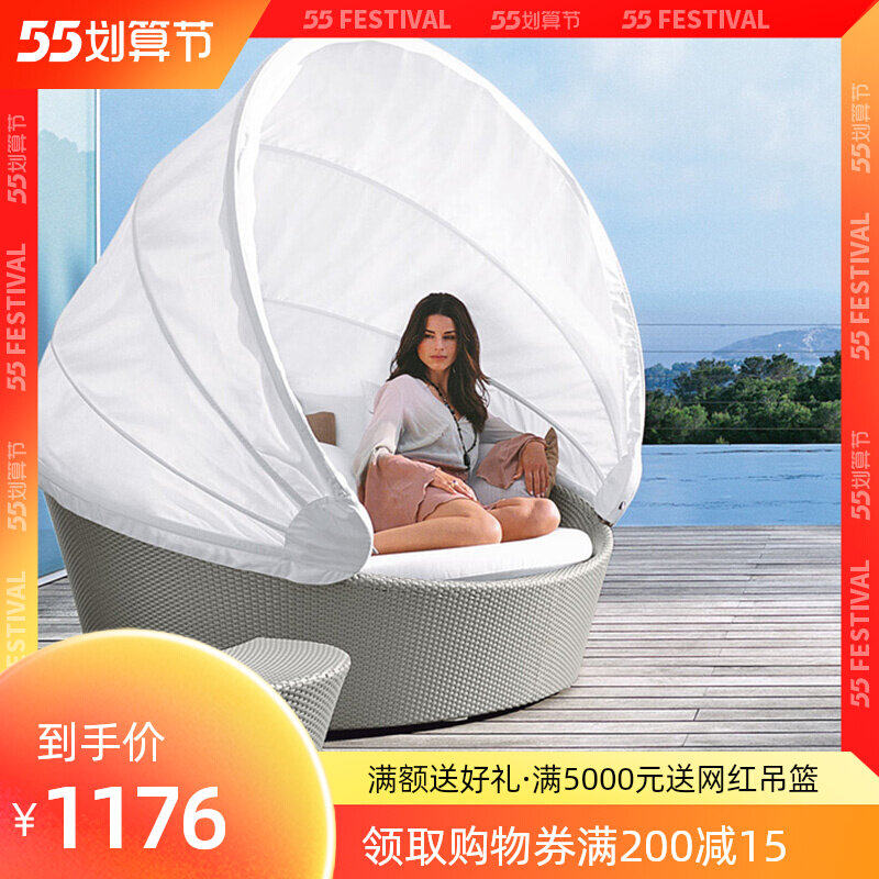 Dream home Villa Hotels swimming pool Leisure Lying Beds Outdoor Patio Beds Outdoor Beach With Puppa Double Round