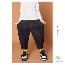 Boys work pants Spring and autumn money 2020 new CUHK Boutique Denim Jeans Outwear Damp Pants Children Korean version of the tide