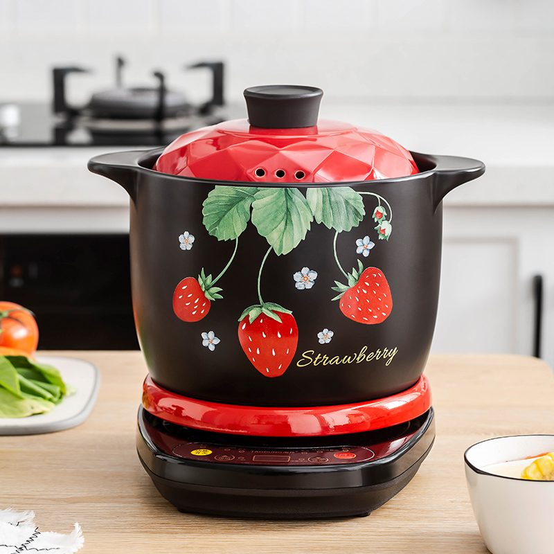 Taobang health two-piece ceramic electric casserole stew pot soup porridge multi-functional household casserole 4-5 liters large