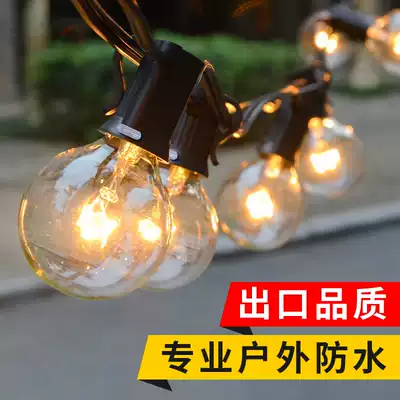 Outdoor waterproof light string Colorful light string Hanging light Balcony decoration Courtyard bed and breakfast decorative light Garden tree light bulb string