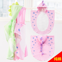 Kids Bathrobe Hair Wipe Quick Dry Towel Little Boy Water Absorbent Bath Towel Cloak Hooded Beach Girls Baby Hoodie