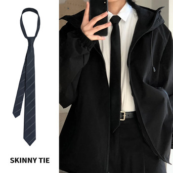 Tie for Men, No Need to Tie, Women's Accessory, Black High-End Shirt Decoration, Hand-Tied, Preppy Style, Zipper, 2026 Trending