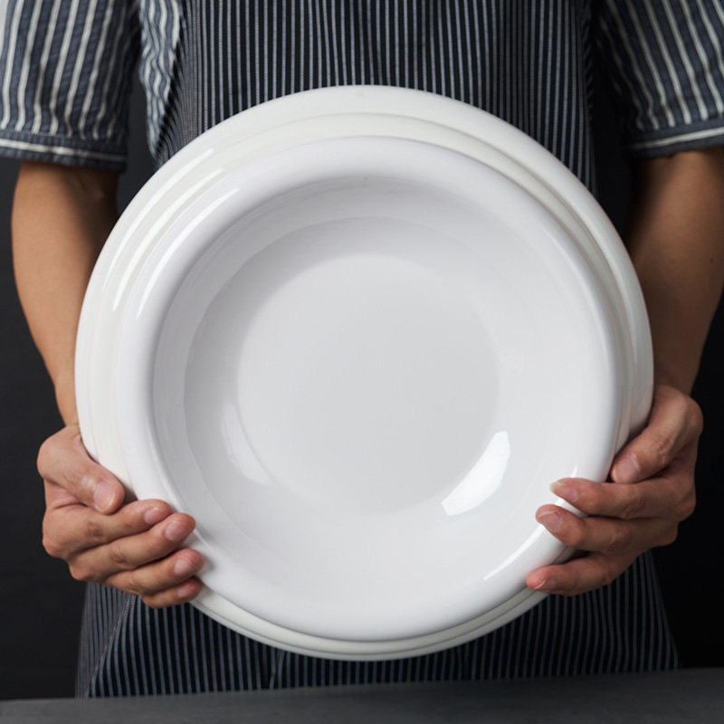 Top grid melamine disc imitation porcelain tableware plate round dining room commercial restaurant special crayfish plate plastic plate