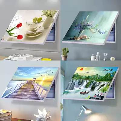 Punch-free simple meter box decorative painting air switch switch switch box shielding painting living room dining room hanging painting frameless painting