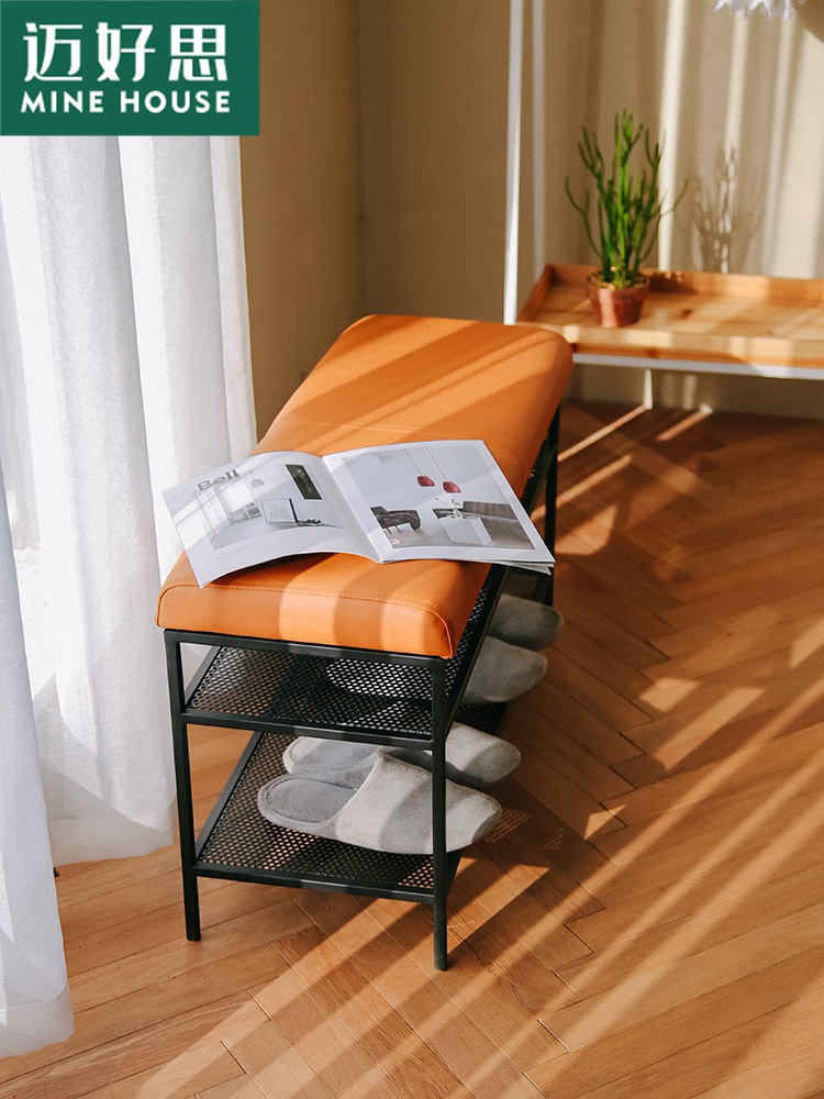 Nordic shoe changing stool for home entry Shoes Stool Doorway Henguan Cloakroom Cloakable Shoes Rack Shoes Cabinet Strips Benches