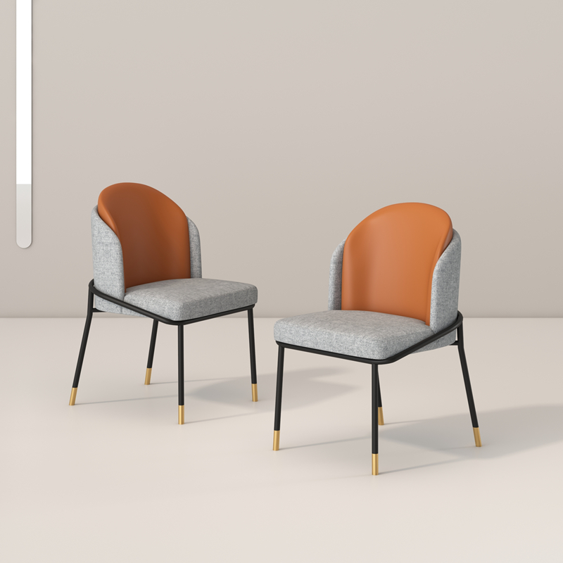 Nordic Dining Chair Modern Light Lavish Dining Room Chair Minima Home Double Leaning Back Chair Casual Desk Chair Mesh Red Dining Table And Chairs