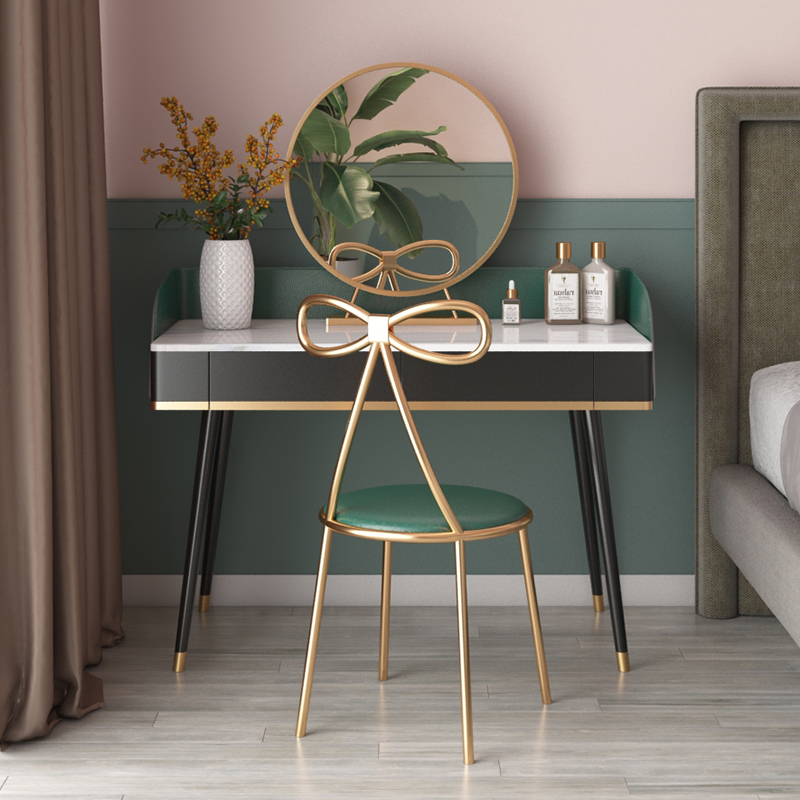 Light Extravagant Makeup Desk Bedroom Modern Minimalist Nets Red Ins Piano Baking Lacquered Marble Makeup Table Small Family Type Contained