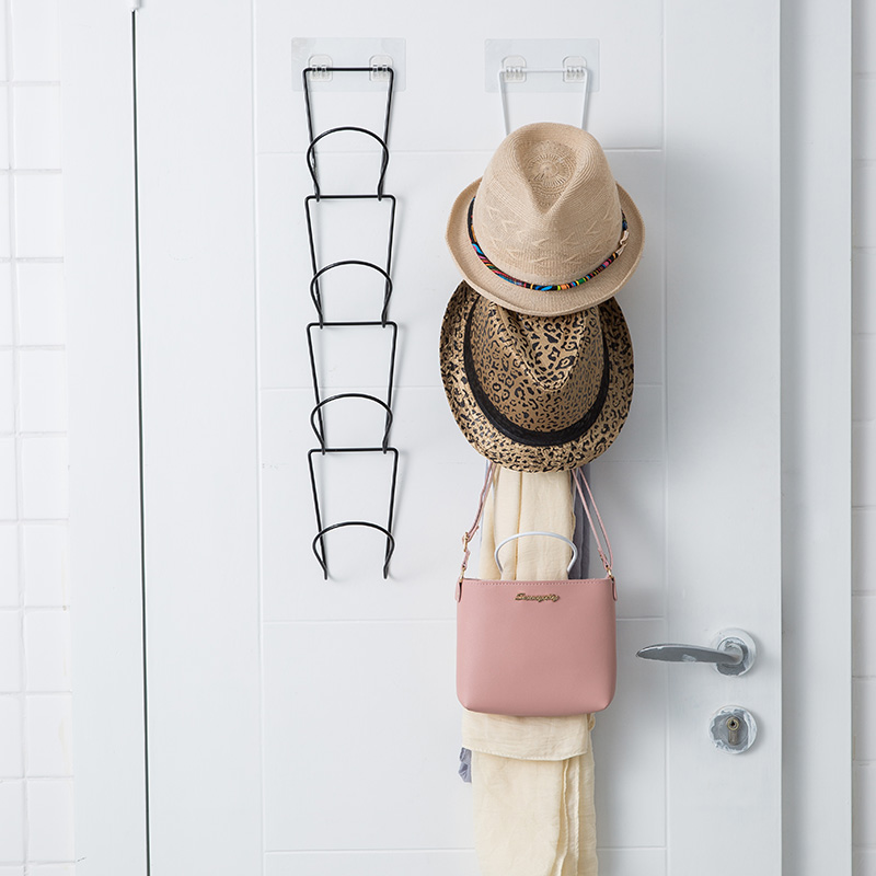 Simple door behind hat storage artifact creative multi-functional rack hanging hat hook home porch coat rack