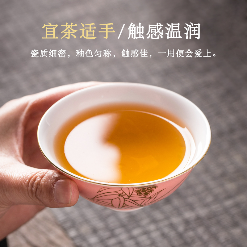 Single master cup sample tea cup jingdezhen ceramic cups kung fu tea set checking pure hand draw large Single CPU