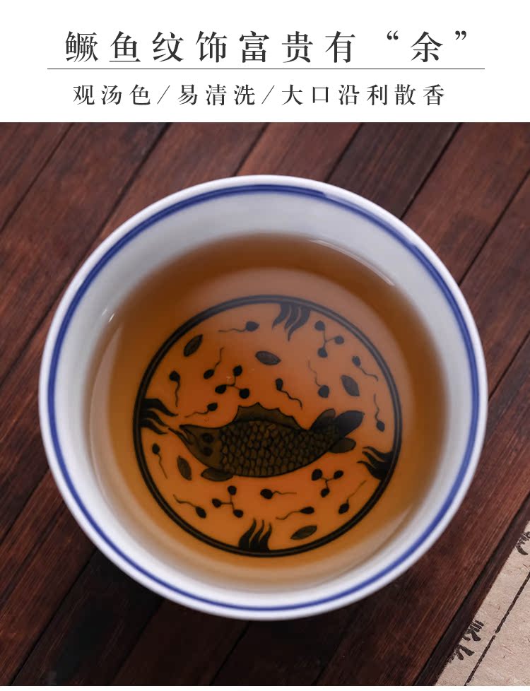 Antique porcelain cups a single large thin foetus ceramic masters cup jingdezhen kung fu tea set of pure manual sample tea cup