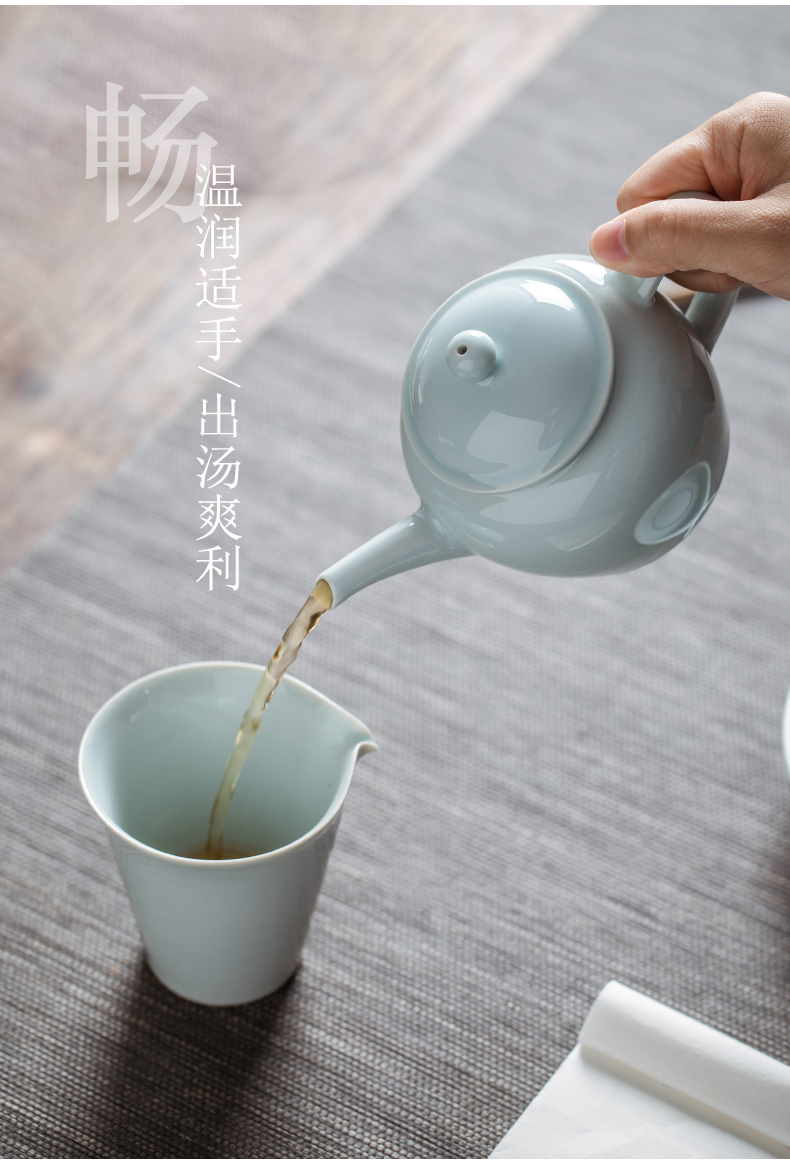 Checking out ceramic teapot single pot of single jingdezhen kung fu tea set heat large capacity ball hole single teapot