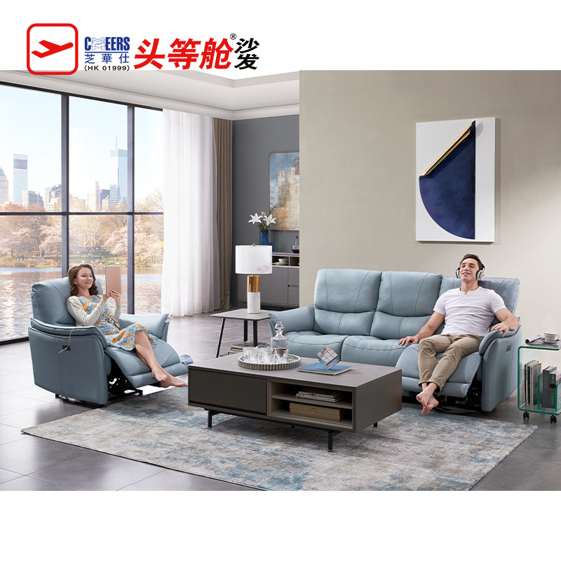 Cabins such as Cheehwa's head and other cabin minimalist modern aristocratic real leather sofa Living room light extravagant and small family-like Nordic furniture 50165