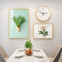 Dining Room Dining Room Decoration Painting Green Plant Modern Minima Light Extravagant Wall Dining Room Dining Room Background Wall Mural Painting