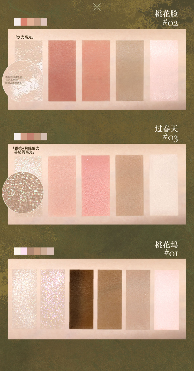 【中國直郵】 GIRLCULT 構奇 臉部綜合盤過春天修容眉粉霧面高光腮紅13g #02桃花臉