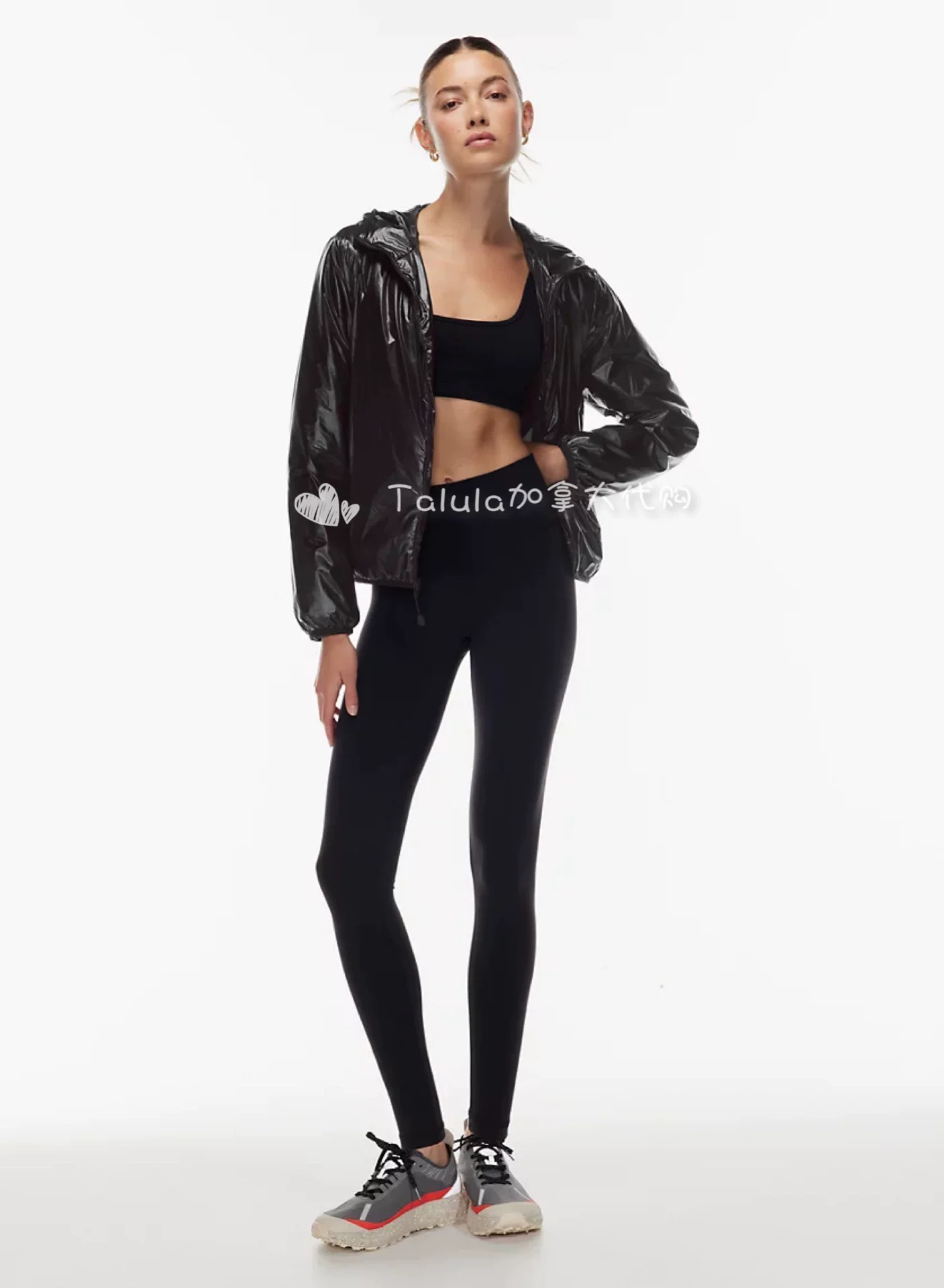 [Канада прямая доставка Aritzia Tna The Pillow Puff блестящее утеплённое с капюшоном пуховик 84786]