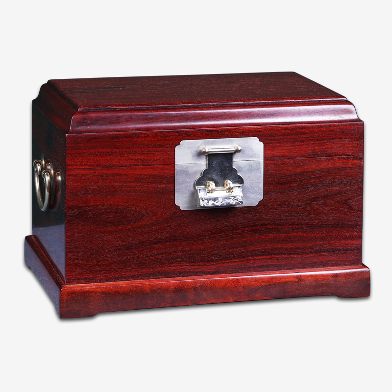 Mahogany antique jewelry box African rosewood jewelry storage box large with lock wedding gift dowry box high-grade
