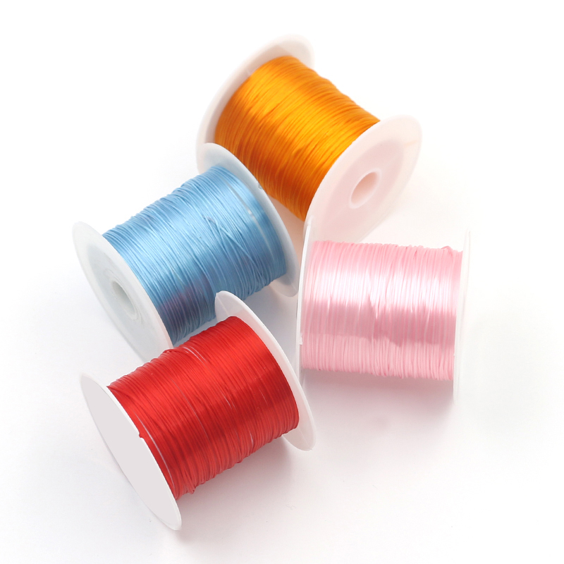 Wear-resistant elastic crystal beaded line transparent rubber band elastic rope beaded line Buddha bead line hand chisel line thin line