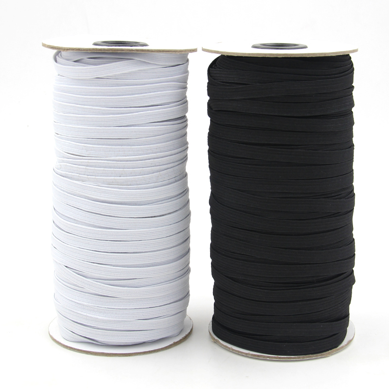 Home Fine Flex Elastic Cord Small Rubber Band Black White Elastic Band Children Baby Pants Waist Oak Flat Thickness
