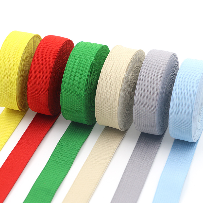 Household color elastic elastic band thin soft flat clothes pants waist rubber band Black children's baby pants elastic rope
