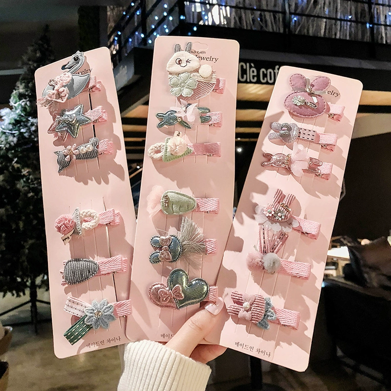 Kẹp tóc cho trẻ sơ sinh Trẻ em Cô bé Công chúa Mũ trùm đầu Clip Phụ kiện tóc Tóc dễ thương Clip Tóc 1-2 tuổi - Phụ kiện tóc