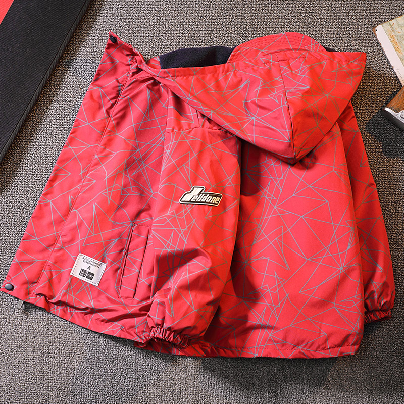 French Children's Clothing Spring and Autumn Jacket 2026 New Winter Style for Older Children, Autumn and Winter Fleece-Lined Thickened Windbreaker for Boys