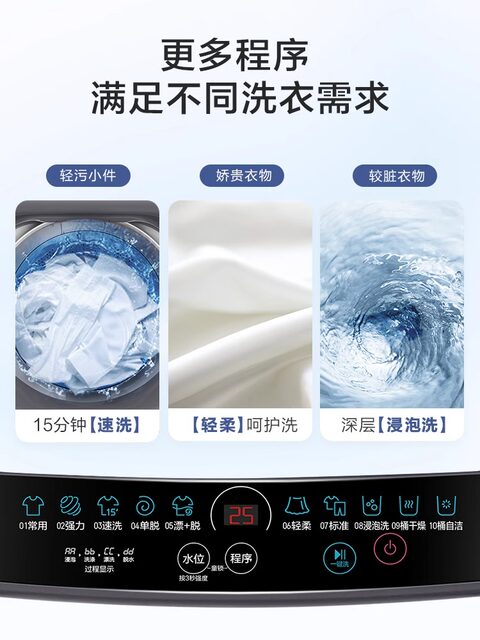 Haier Eb80M30Mate1 New 8kg Pulsator Washing Machine Fully Automatic Home Appliances Butterfly Shape Water Flow