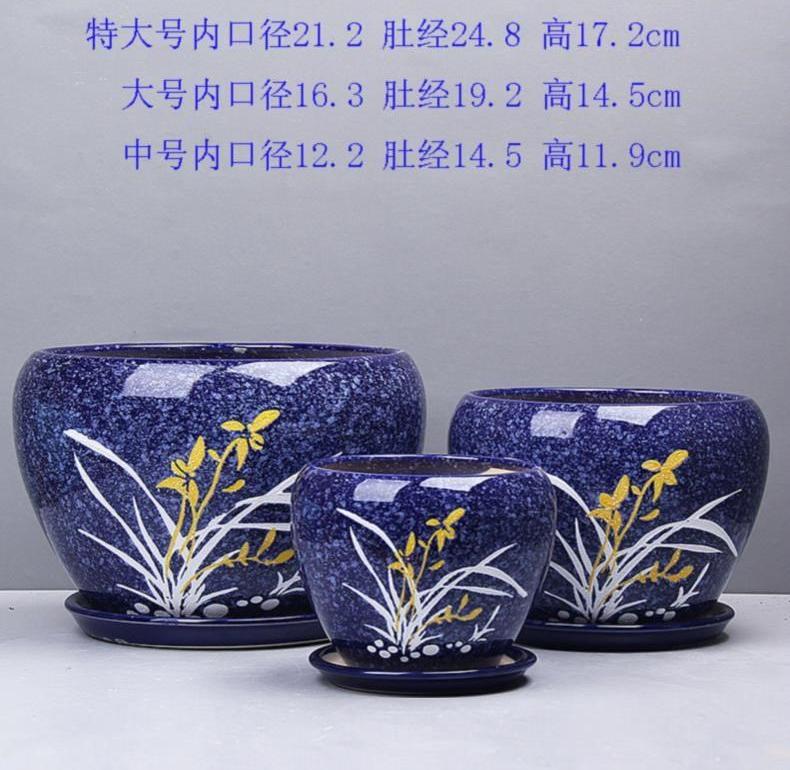 Caliber basin large tray porcelain pot small pot style more heavy meat basin ceramic orchid medium