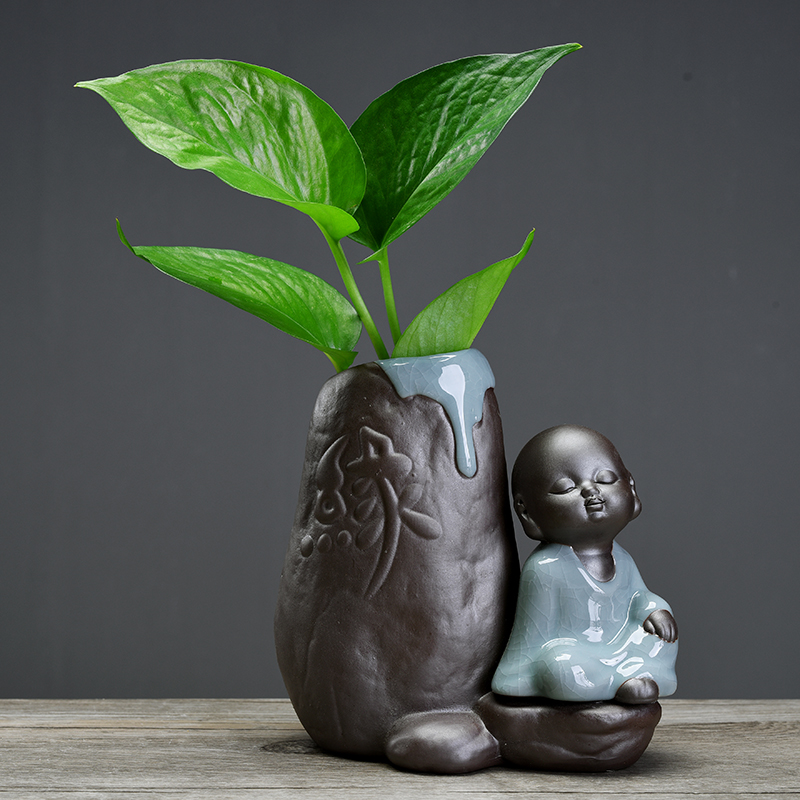 ZhuoJie pottery hydroponic plant individuality creative flower pot money plant green plant container home interior furnishing articles