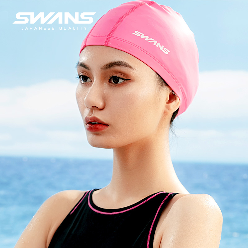 Swans swans swim cap silicone boys and girls adults long hair special swimming cap large waterproof professional comfort