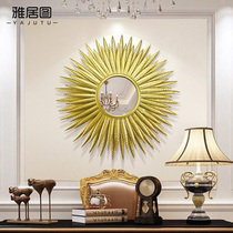 American entrance background wall Wall decoration pendant Creative metal sunglasses Wrought iron wall decoration Wall decoration mirror
