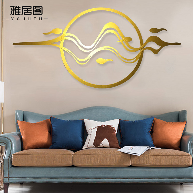 Nordic modern entrance wall decoration background wall wall pendant ins creative metal wall wall decoration