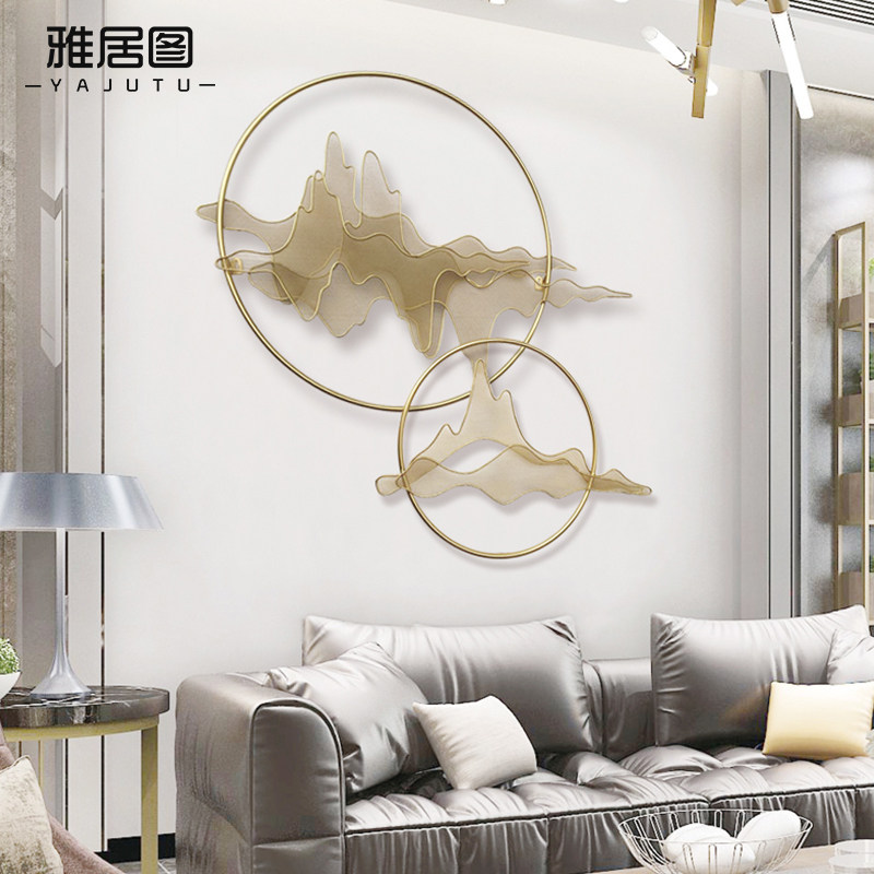 Nordic style metal three-dimensional entrance Wrought iron decorations Wall decoration Wall decoration Wall hanging creative wall hanging decoration