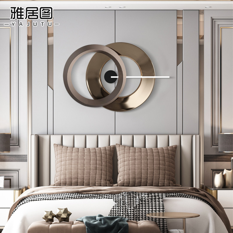 Italian minimalist metal wrought iron wall decoration living room bedroom bedside wall decoration hanging decoration background wall soft decoration decoration