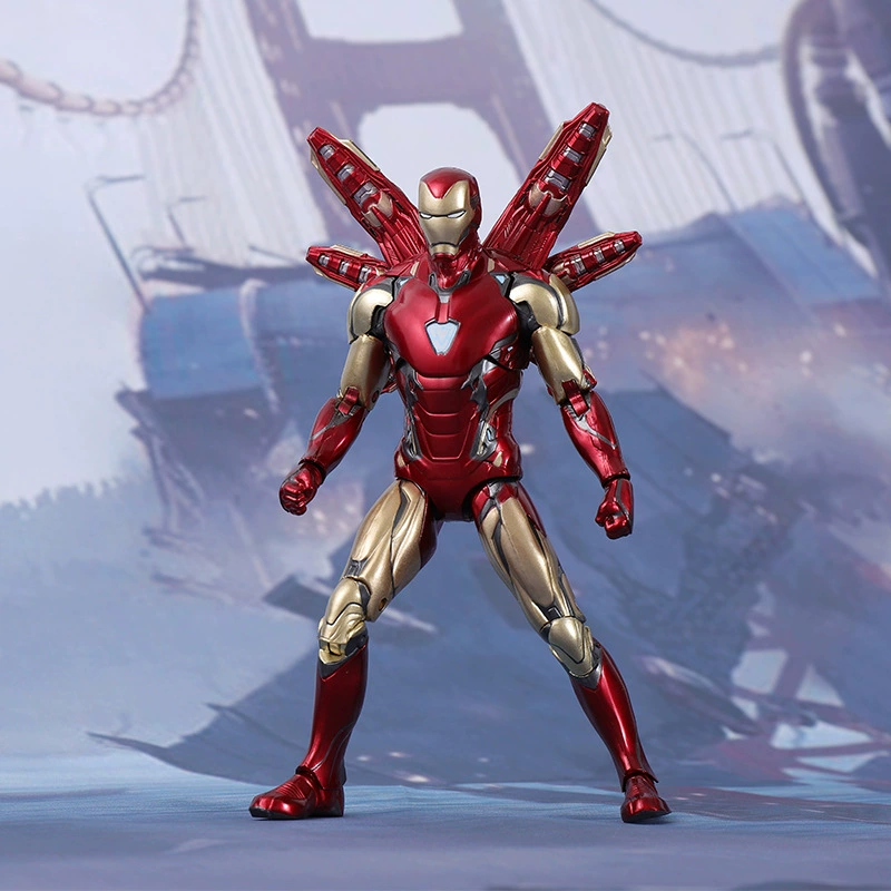 Trung tâm chuyển động chính hãng Avengers 7 inch Iron Man MK85 Văn phòng cầm tay Trang trí mô hình Aberdeen với Pháo hoa cúc đứng - Capsule Đồ chơi / Búp bê / BJD / Đồ chơi binh sĩ