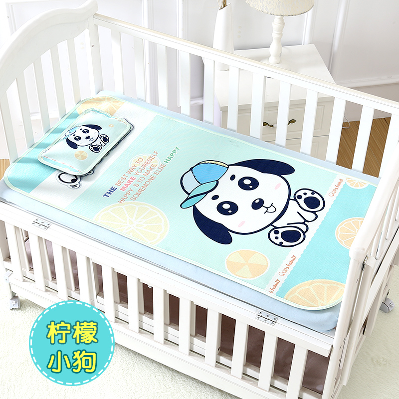 Children's small cool mat 1-3 year old baby crib Rattan Mat kindergarten Folding Grass Mat 0 6 * 1 2 m Kit