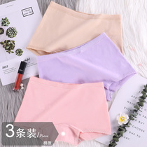 Womens boxer underwear womens cotton high waist plus size four corner underwear womens cotton flat bottomless flat toe underwear