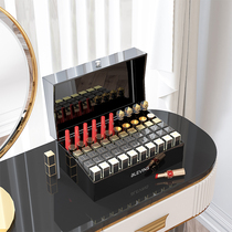 Acrylic lipstick storage box large-capacity lipstick shelf display stand vertical multi-compartment box storage rack with lid