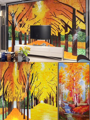 Мозаичный режущий ландшафтный ландшафтный пейзаж головоломка