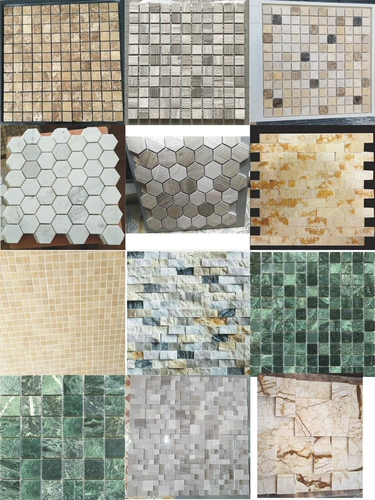 Дома в семье бассейн Большой цветок зеленый натуральная сеть красная плитка