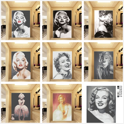 Пользовательский рисунок KTV персонаж Monroe Hepburn Glass Mosaic Puzzle Puzzle Фоновая настенная крыльца вход в гостиная