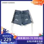 DƯỚI GARDEN Quần short denim nữ 2019 hè mới tự canh quai cũ 9301XAC - Quần short