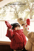 Bean a few mothers red winter cotton clothes 2021 Winter Childrens co-name Cat and Mouse Boys Girls thick coat