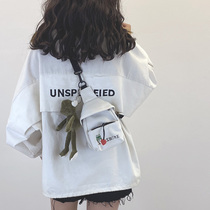 Net Red Packet Girls 2022 new Korean version Fashion sails Brush satchel 100 hitched 100 Girl Purse Tide