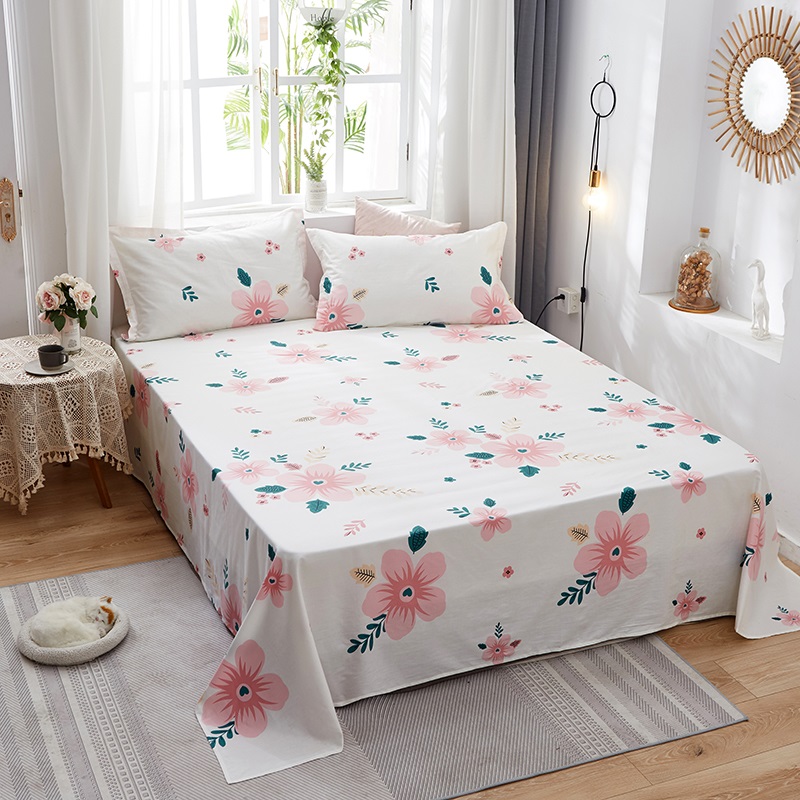 Bed sheet Single piece Summer thin Pure Cotton 1 8 m Ins Wind Double 1 5 m Teenage Girl Student Dormitory Single 1 2m