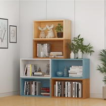 High and low cabinet wall storage wooden stairs in bookcase bedroom collection lattice free combination of living room assembly